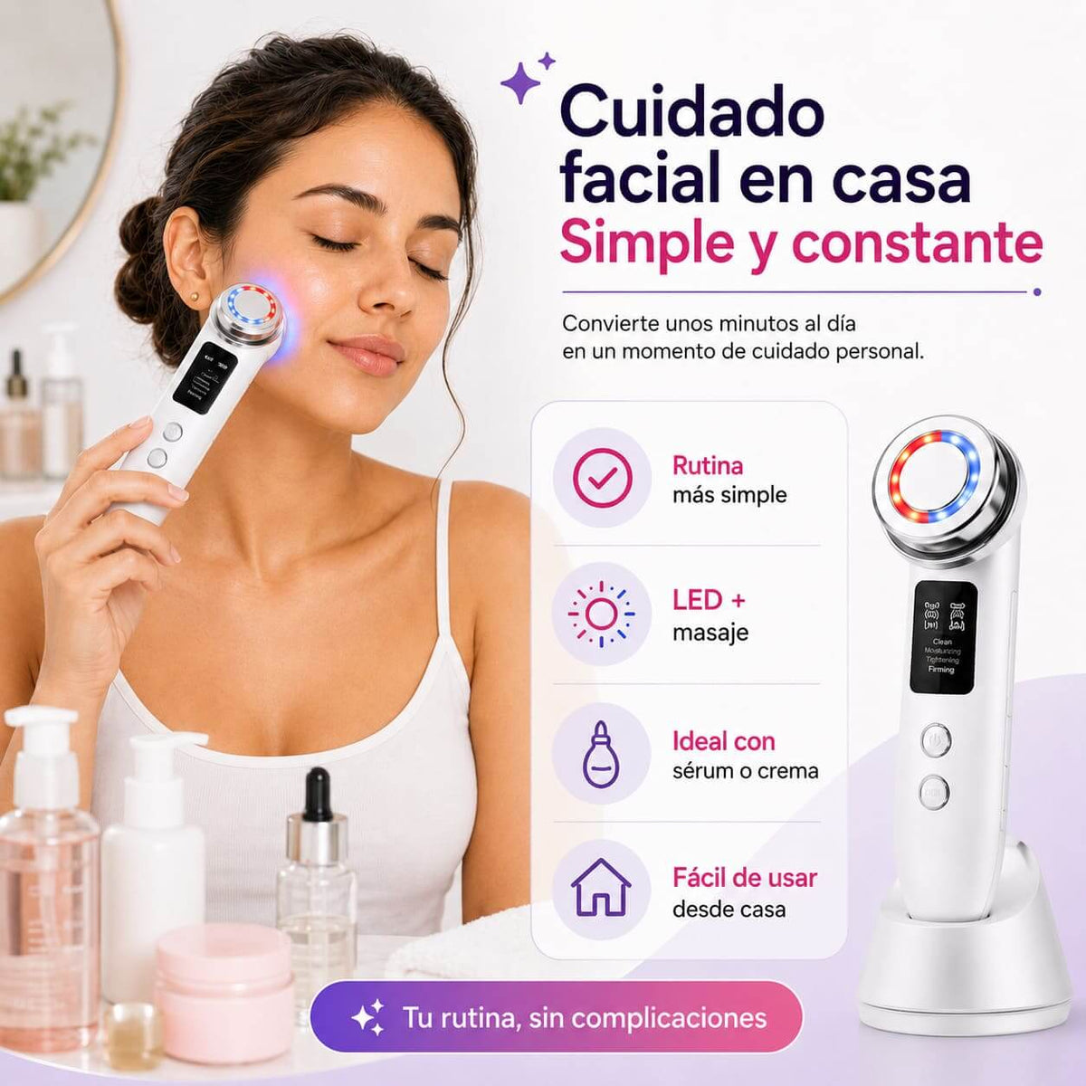 Una rutina facial más simple